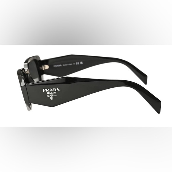 PRADA Sunglasses Small Geometric Symbole In Acetate Black PR 17WS - Picture 3 of 7